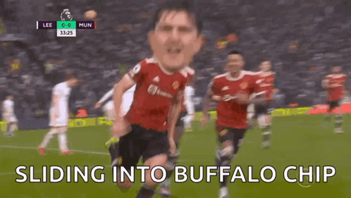 Soccer Player Sliding Into Buffalo Chip