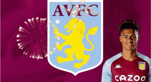 Soccer Player Standing in Front of AVFC Crest