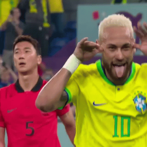 Soccer Player Sticking Tongue Out
