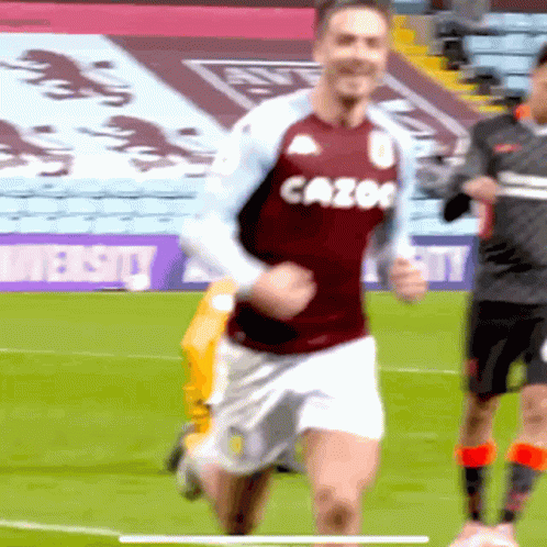 Soccer Player Wearing Cazoo Shirt Running