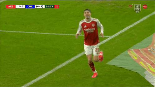 Soccer Player Wearing Emirates Jersey