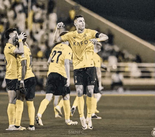 Soccer Player Wearing Kaed Jersey Celebrates Goal
