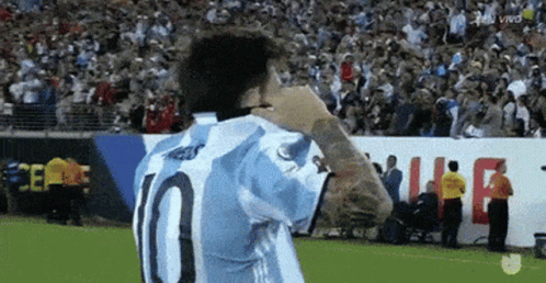 Soccer Player Wearing Number 10 Jersey