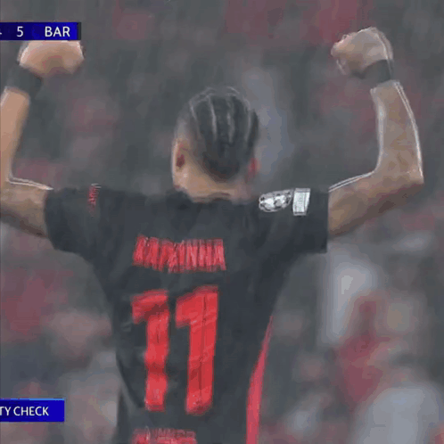 Soccer Player Wearing Number 11 Shirt