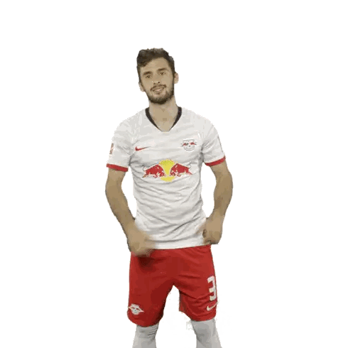 Soccer Player White Shirt Red Bulls Number 3 Shorts