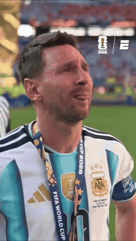 Soccer Player With FIFA World Cup Medal