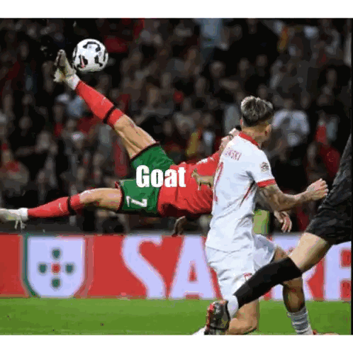 Soccer Player With GOAT