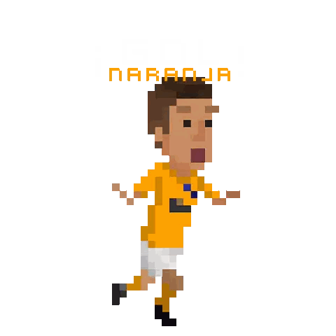 Soccer Player With Gol Naranja