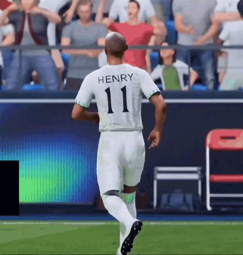 Soccer Player With Henry on Shirt