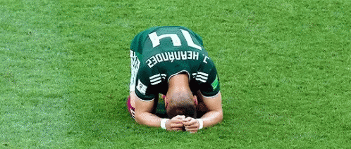 Soccer Player with Hernandez on Shirt