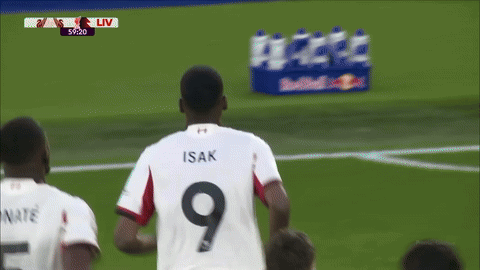 Soccer Player With Name Isak on Shirt