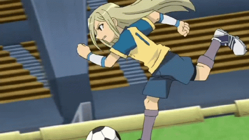Soccer Player With Number 1 Kicking Ball