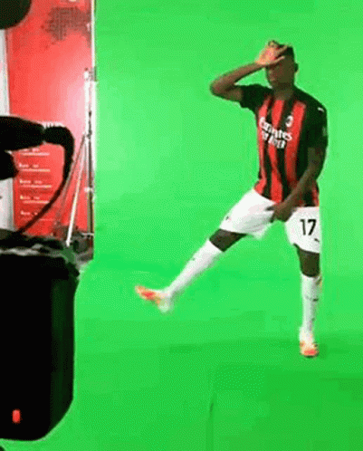 Soccer Player With Number 17 On Shorts GIF