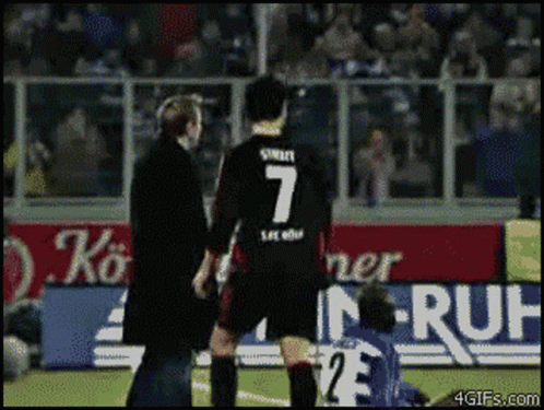Soccer Player with Number 7