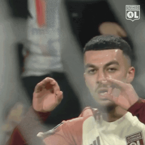 Soccer Player With Olympique Lyonnais Jersey GIF
