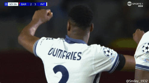 Soccer Player With Oumfries on Back
