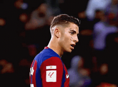 Soccer Player With Scar And Number 4 Jersey GIF