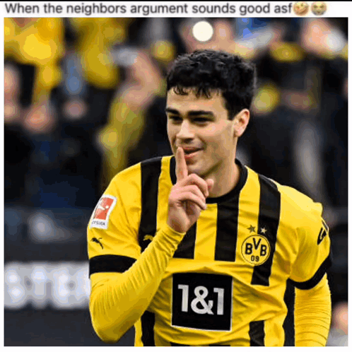 Soccer Player Yellow Black Striped Shirt 1 & 1 GIF
