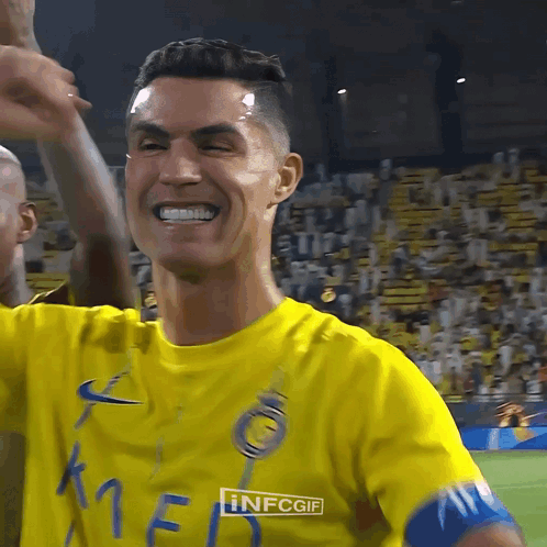 Soccer Player Yellow Shirt Infcgif
