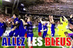 Soccer Players Allez Les Bleus In Red GIF