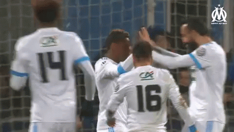 Soccer Players Celebrating a Goal