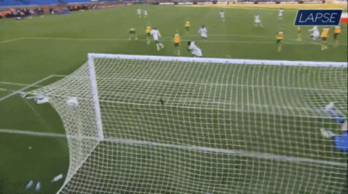 Soccer Players Celebrating Goal GIF