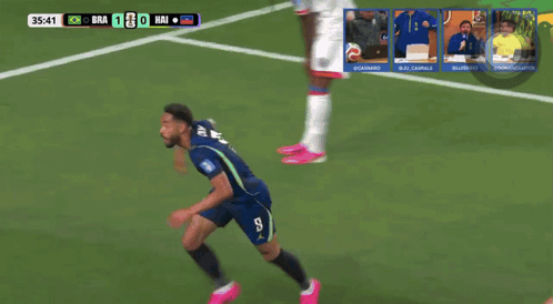 Soccer Players Celebrating Goal GIF