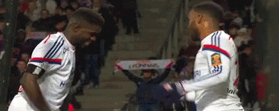 Soccer Players Celebrating Goal GIF