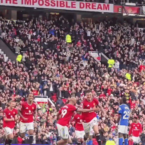 Soccer Players Celebrating Goal GIF