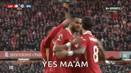 Soccer Players Celebrating Goal
