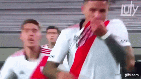 Soccer Players Celebrating Goal