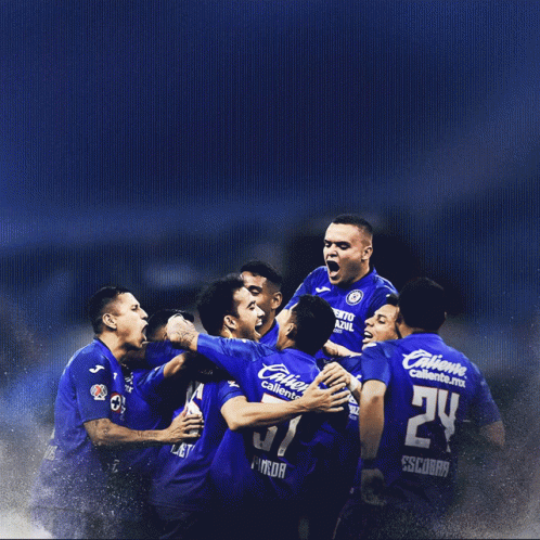Soccer Players Celebrating Goal