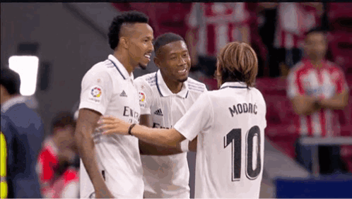 Soccer Players Hugging Number 10 GIF