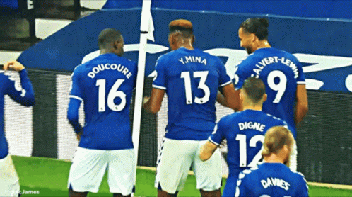 Soccer Players in Blue Jerseys 16 13 9