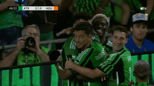 Soccer Players In Green Jerseys Saying Yet GIF
