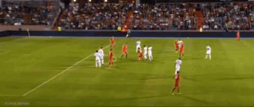 Soccer Players On A Field With Sbobet Advertisements GIF