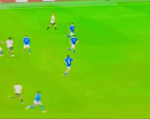 Soccer Players On Field Number 14 GIF