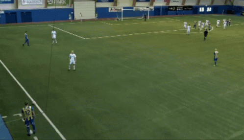 Soccer Players On Field With Amp Sign GIF