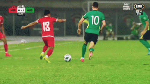 Soccer Players on Field With Fox Sports Logo