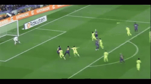 Soccer Players on Field with Gatorade Ads