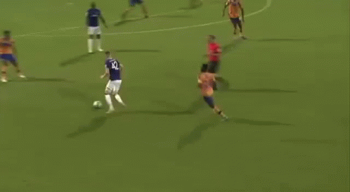 Soccer Players on Field With Goodbye Buying Ad