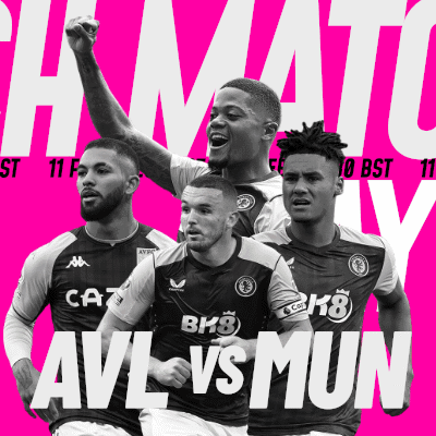Soccer Players on Pink Background AVL vs MUN