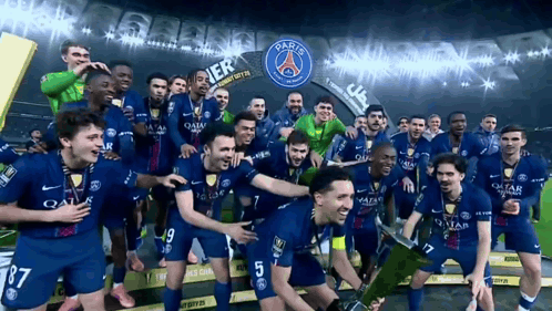 Soccer Players Posing with Number 5
