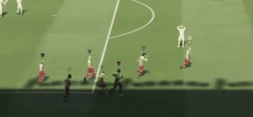 Soccer Players Running on Field