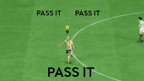 Soccer Players Saying Pass It