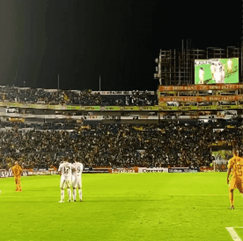 Soccer Players Standing On Field GIF