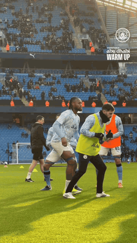 Soccer Players Warm Up in Abu Dhabi
