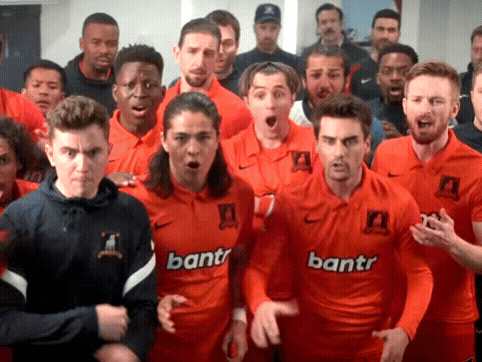 Soccer Players Wearing Orange Jerseys
