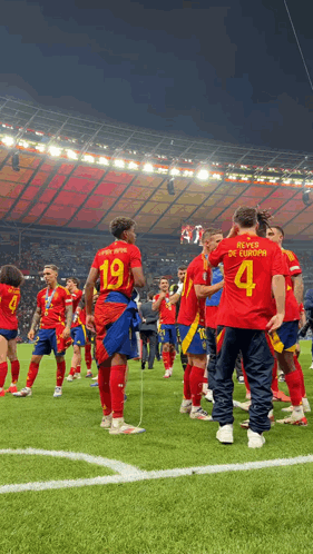 Soccer Players With Equipo de Europa Jersey