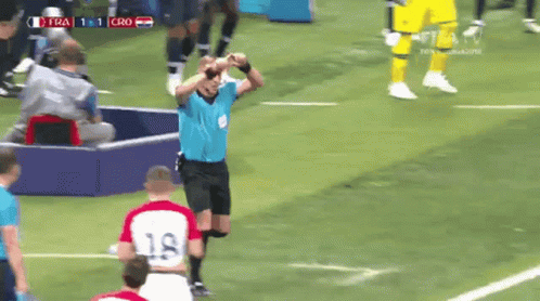Soccer Referee In Sunglasses And Number 18 Shirt GIF
